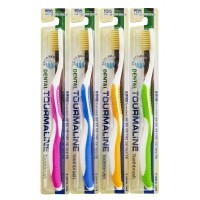 Tourmaline toothbrush / Зубная щетка со сверхтонкой двойной щетиной (средней жесткости и мягкой) “Турмалин”