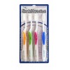 Nano Silver Toothbrush Set / Набор: Зубная щетка c наночастицами серебра и сверхтонкой двойной щетиной (средней жесткости и мягкой), 4шт