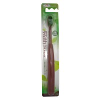 Wood Toothbrush / Зубная щетка со сверхтонкой двойной щетиной, средней жесткости (с деревянной ручкой, стандартная чистящая головка)