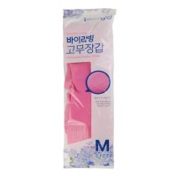 MJ BUYLIVING GLOVES / Перчатки латексные хозяйственные удлиненные, с манжетой размер M