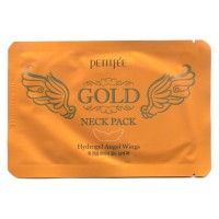 PETITFEE GOLD NECK PACK / Гидрогелевая маска для кожи шеи (с золотом и экстрактом улитки)