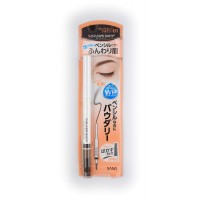 SANA NEWBORN POWDERY PENCIL BROW EX / Мягкий пудровый карандаш для бровей с щеточкой (тон 01)
